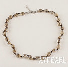 dropshape 8*12mm crystal necklace with extendable chain