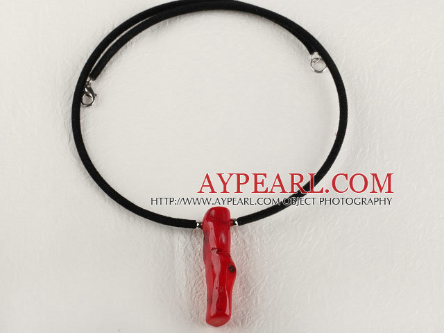 admirably 12*45mm coral branch pendant with lobster clasp