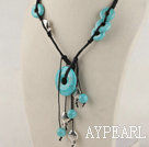 wonderful turquouse and fish charm necklace