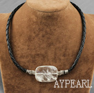 white crystal necklace with extendable chain
