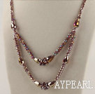 double strand sparkly crystal necklace with extendable chain