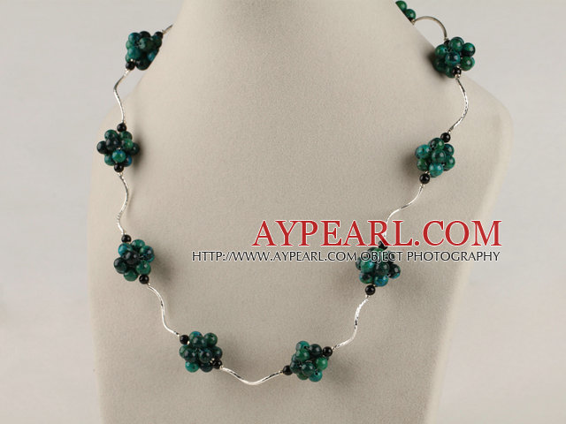 cluster phoenix stone necklace with moonlight clasp