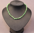 Simple Trendy Style Natural Green Pearl Necklace