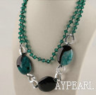 new chunky style rutilated agate and crystal necklace