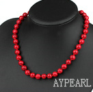 10mm round red bloodstone necklace with spring ring clasp