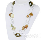assorted three colored jade long necklace