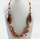 favourite fancy agate white pearl necklace with moonlight clasp