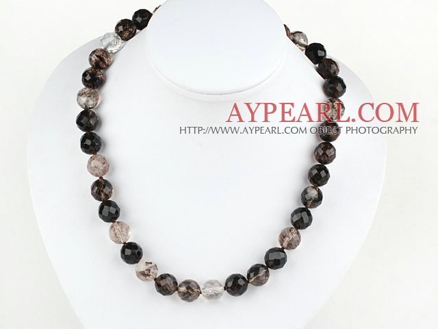 12mm round melt crystal necklace with moonlight clasp