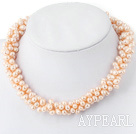 5-6Mm Beautiful Natural Pink Fresh Water Pearl Necklace