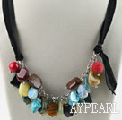 Sale Promotion: Assorted Multi Stone Necklace with Black Cord