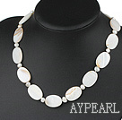 favourite white pearl shell necklace with lobster clasp