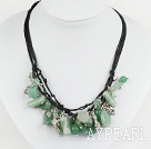 Wholesale lovely aventurine heart and flower beads necklace  with extendable chain