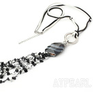 Wholesale vogue jewelry white turquoise black agate necklace