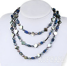 51 inches pearl and sodalite long style necklace