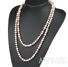 fashion long style 47.2 inches 8-9mm three color pearl necklace