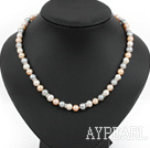 noble fashion 17.7 inches three color pearl necklace with moonlight clasp