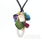 19.7 inches colorful shell necklace pendant