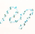 Fashion Long Style Turquoise Chips Blue Beads Necklace