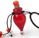 Wholesale Simple Style Hat Shape Colored Glaze Perfume Bottle Pendant Necklace (Color Random and The Thread Can Be Adjusted)