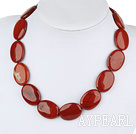 17.5 inches 20*30 red gem necklace with lobster clasp