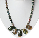 Classic Design Indian Agate Necklace