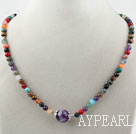 Assorted Round Multi Color Multi Stone Beaded Necklace