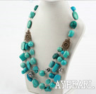 New Design Three Layer Assorted Turquoise Necklace