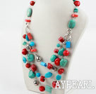 Wholesale Assorted Turquoise and Red Coral Necklace