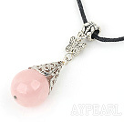 Wholesale lovely 18mm rose quartze necklace/ pendant with extendable chain