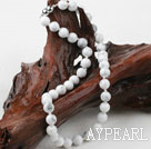 Classic Design 10mm Round Howlite Beaded Necklace