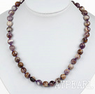 Classic Design 10mm Round Assorted Multi Color Amethyst Beaded Necklace