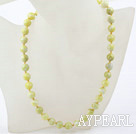 Wholesale Classic Design 10mm Round Lemon Stone Beaded Necklace