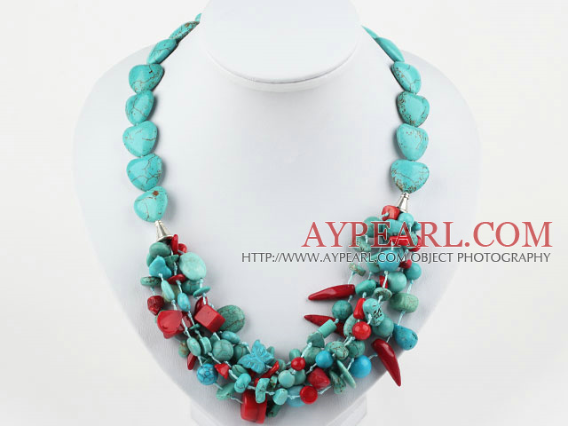 multi strand colorful stone and crystal necklace with lobster clasp