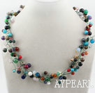 Nice Assorted Multi Color Multi Stone Green Threaded Necklace