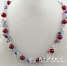Wholesale Assorted Rainbow Fluorite and Carnelian Necklace