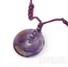 simple and fashion amethyst necklace with extendable chain