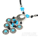 peacock jewelry gate turquoise necklace with extendable chain