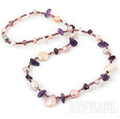 Wholesale 18 inches single strand pearl crystal necklace with magnetic clasp