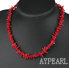 17.5 inches 5-6mm coral necklace with lobster clasp