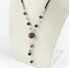 India agate necklace with extendable chain