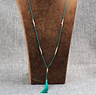 Simple Style Popular Multi Color Mini Crystal Beads Necklace With Tassel Charms (Random Color)
