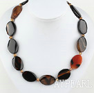 pearl and agate necklace with spring ring clasp