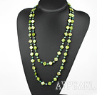 51 inches dark green pearl shell logn style necklace