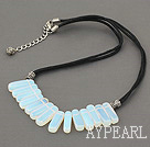 6*20mm opal necklace with extendable chain