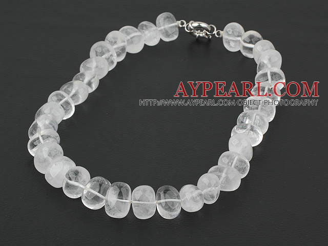 12*16mm clear crystal necklace with moonlight clasp