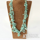 Wholesale elegant multi strand amazon stone necklace with jade clasp