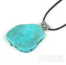 simple and fashion turquoise necklace with extendable chain