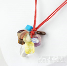 Discount simple and fashion multi color stone necklace