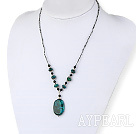 Wholesale black agate phoenix stone necklace with lobster clasp