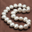 Chunky Big Potato Shape Lihgt Gray Color Sea Shell Beads Necklace with Magnetic Clasp